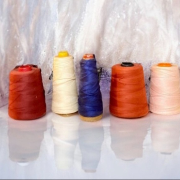 Vintage Large Spools of Thread, Set of 6 - Picture 1 of 13